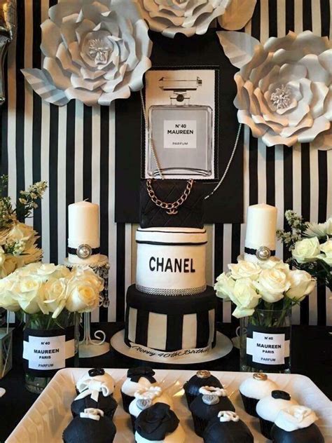 chanel inspired party decorations|Chanel party decor ideas.